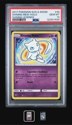 Pokemon Shining Mew Holo #40 Shining Legends Sun & Moon PSA 10 GEM MINT - Image 1