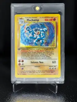 Pokemon Machamp Base Set 8/102 Holo Rare - 1st Edition - WOTC 1999 - Image 1