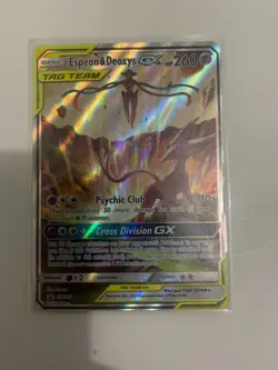 Espeon & Deoxys Tag Team GX - SM240 SM Black Star Promos NM-LP English Pokemon - Image 1