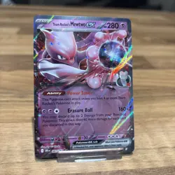 Pokemon TCG Team Rocket's Mewtwo EX 81/182 Destined Rivals NM - Image 3