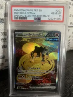 PSA 10 Iron Boulder ex Pokemon Temporal Forces Special Illustration Rare 207 - Image 1