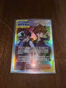 Pokemon TCG 2019 Red Blue Tag Team Trainer Cosmic Eclipse Full Art #234/236 - Image 1
