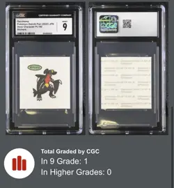 Garchomp CGC 9 Pokemon Daiichi Pan Deco Seal Part 192 Sticker 2022 Bread POP 1 - Image 2