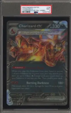 2025 Pokemon SVP-EN Charizard EX Lenticular Jumbo #196 - PSA 9 - Image 1