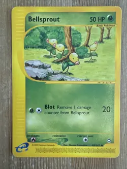 Bellsprout 68/147 Pokemon Aquapolis Vintage WOTC E Series LP/MP 2003 - Image 1