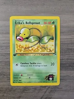 Pokemon TCG Erika's Bellsprout 1st Edition Gym Heroes 76/132 NM - Image 1