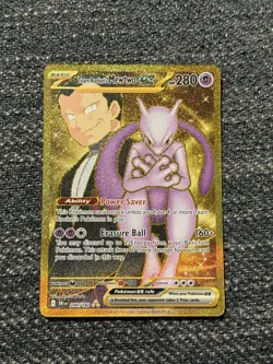 Pokemon Mewtwo EX Team Rockets 240/182 Gold Rare 2025 TCG Destined Rivals - Image 1
