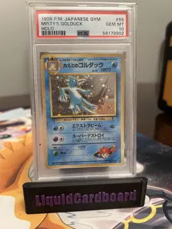 1998 POKEMON JAPANESE GYM #055 MISTY'S GOLDUCK HOLO PSA 10 - Image 1