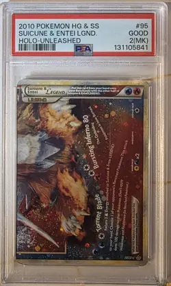 PSA Sequential Suicune and Entei HG&SS Legend Unleashed Pokemon TCG - Image 5
