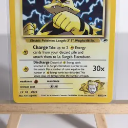 Pokemon TCG Lt. Surge's Electabuzz Gym Heroes 6/132 Holo Unlimited Rare - Image 3