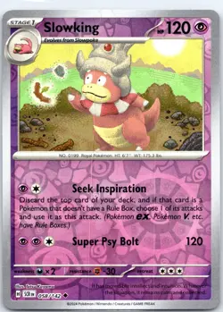 Pokemon Stellar Crown Reverse Holo 058/142 Slowking NM - Image 1