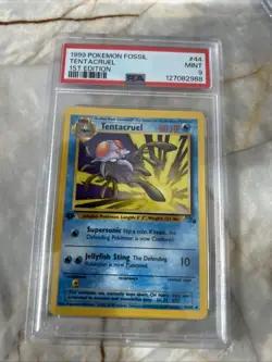 Pokemon TCG Tentacruel Fossil, 1st Edition Uncommon 1999 PSA 9 - Image 1