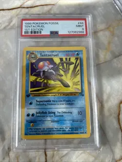 Pokemon TCG Tentacruel Fossil, 1st Edition Uncommon 1999 PSA 9 - Image 2