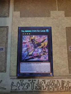 YUGIOH TCG FULL ARMORED UTOPIC RAY LANCER BLTR-EN003 SECRET 1ST EDITION NM - Image 1