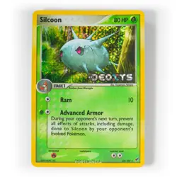 Pokemon - Silcoon Stamped Holo - 46/107 - EX Deoxys - Reverse Card - LP - Image 1