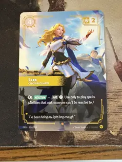 Lux Crownguard Riftbound Proving Grounds Exclusive Origins TCG Card NM - Image 1