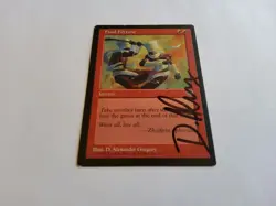 Final Fortune - Instant - Signed Card - Mirage - MtG Magic the Gathering MP - Image 2