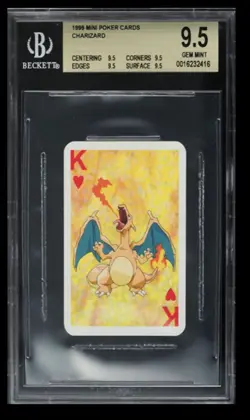 1999 Pokemon Mini Poker Cards Charizard BGS 9.5 English #KING - Image 1