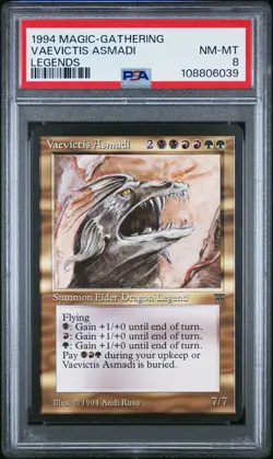 VAEVICTIS ASMADI Legends Rare PSA 8 Vintage MTG [Nostalgium] - Image 1