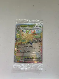 Pokemon TCG Leafeon EX 006/131 STAMPED PROMO Card Prismatic Evolutions SEALED - Image 1