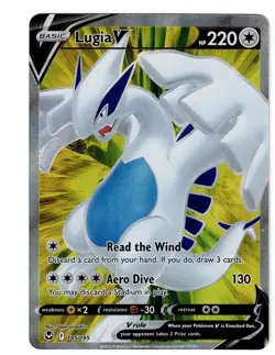 Pokemon TCG Silver Tempest Lugia V 185/195 Full Art Secret Rare Card NM - Image 3