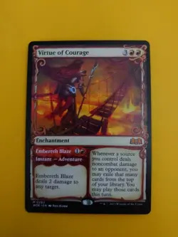 Virtue of Courage WOE Mythic Enchantment M0282 MTG Card. - Image 1