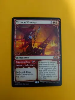 Virtue of Courage WOE Mythic Enchantment M0282 MTG Card. - Image 3