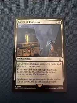 MTG Cover of Darkness (Foil) [Assassin's Creed, Near Mint] - Image 1