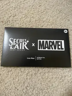 Magic the Gathering MTG Secret Lair x Marvel's Ironman Rainbow Foil - Image 1