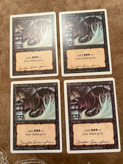 4x MP MTG Dark Ritual signed - Image 1