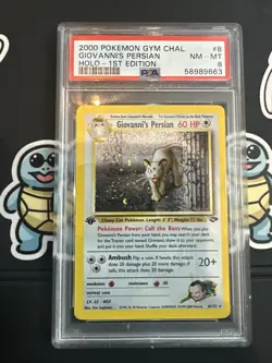 Pokemon TCG Giovanni's Persian 8/132 Gym Challenge Holo Rare 1st Edition - Image 1