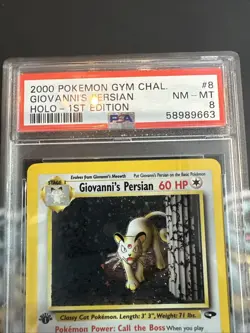 Pokemon TCG Giovanni's Persian 8/132 Gym Challenge Holo Rare 1st Edition - Image 2