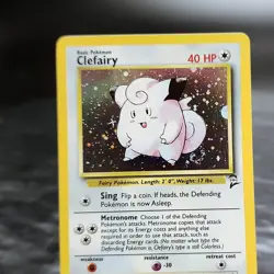 Clefairy Holo Rare 6/130 Base Set 2 Unlimited WOTC 2000 Pokemon Card TCG NM - Image 2
