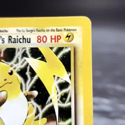 Lt. Surge's Raichu 11/132 Holo Gym Challenge Pokemon TCG WOTC 2000 Vintage NM - Image 3