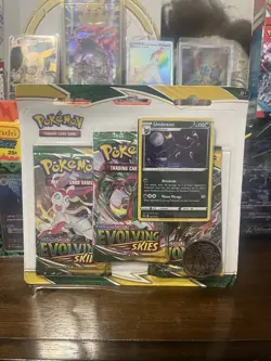 Pokemon TCG Evolving Skies 3 Pack Blister (Umbreon) - Image 1