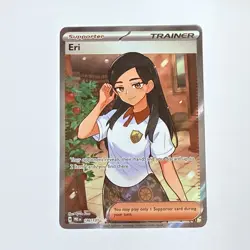 Pokemon TCG 136/131 Eri Prismatic Evolutions Full Art Trainer Ultra Rare Holo - Image 1