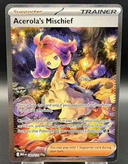 Acerola's Mischief Supporter Trainer Full Art 183/132 Holo Pokemon TCG SIR - Image 1