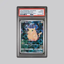 2021 Pokemon JPN 25th Anniversary Coll #001 Pikachu Reverse Foil PSA 10 - Image 1