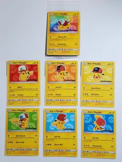 NM/LP - Pokemon Ash's Pikachu I Choose You Movie Promo Set COMPLETE SM108-SM114 - Image 1