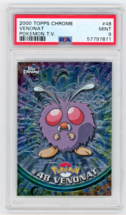 2000 Topps Chrome Pokemon TV Venonat #48 PSA 9 - Image 1