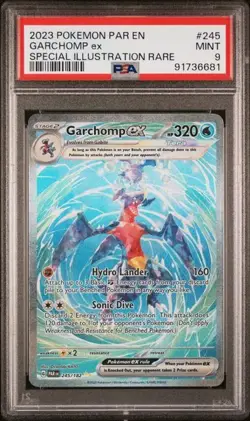 2023 POKEMON PAR EN-PARADOX RIFT SPECIAL ILLUSTRATION RARE GARCHOMP EX PSA 9 - Image 1