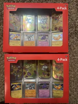 Pokemon 4 Pack Mini Tins + 4 Promo Cards Bundle - 151 SAMS CLUB EXCLUSIVE 2x - Image 1