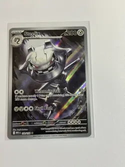Steelix 150/132 Illustration Rare Pokemon Mega Evolution Extended Art Case - Image 1