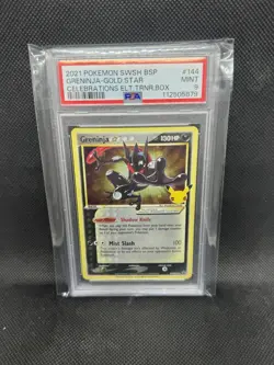 2021 Pokemon Greninja Gold Star Celebrations ETB Promo SWSH144 Mint PSA 9 - Image 1