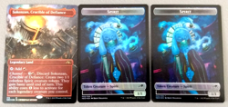 x2 NM+ FOIL MTG Sokenzan Crucible of Defiance & x4 Foil Spirit Token Magic Card - Image 1