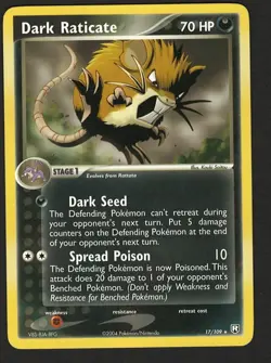 Dark Raticate NM 17/109 Rare Team Rocket Returns Pokemon TCG - Image 3
