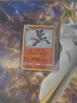 Pokemon TCG Lucario SV22/SV94 Hidden Fates Shiny Vault Holo Rare - Image 1
