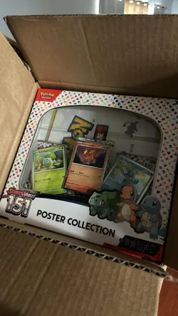 Pokemon TCG Scarlet & Violet 151 Poster Collection Box 3 Packs New Sealed 820650853166 - Image 1