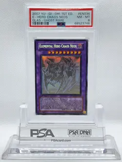 YUGIOH 1ST ED GLAS-EN036 ELEMENTAL HERO CHAO NEOS GHOST PSA 8 NM-MT #68523746 - Image 3