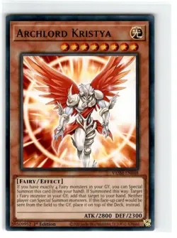 Yu-Gi-Oh! Archlord Kristya Rare VASM-EN048 Lightly Played 1st Edition - Image 1